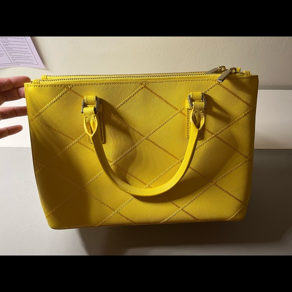 Tory Burch Robinson Stitched Mini Double-Zip Tote - Picture 2 of 2